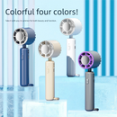 White Portable Ice Cooling Handheld Fan USB Rechargeable 2000mAh Silent Battery Fan for Office and Outdoor Use Personal Cooling Solution for Local Professionals