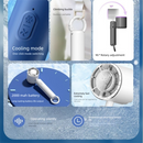 White Portable Ice Cooling Handheld Fan USB Rechargeable 2000mAh Silent Battery Fan for Office and Outdoor Use Personal Cooling Solution for Local Professionals