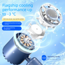 White Portable Ice Cooling Handheld Fan USB Rechargeable 2000mAh Silent Battery Fan for Office and Outdoor Use Personal Cooling Solution for Local Professionals