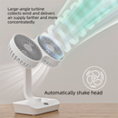 Dual-head Desktop Fan 4000mAh Rechargeable with 4 Speeds LED Display and Night Light Portable Silent Cooling Solution for Home Office and Local Travel