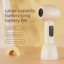White Wireless Baby Hair Dryer with Constant Temperature and Negative Ion Technology for Gentle Hair and Skin Care, Ideal for Infants and Toddlers