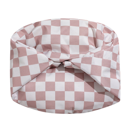 Burgundy tartan Premium Double-Layer Waterproof Shower Cap for Women Long Hair Protection Stylish Reusable Bath Hat for Professional Hair Care at Local Spas and Homes