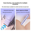 Pink Electric Hair Remover for Women Dual-Head Design Wireless Rechargeable Trimmer for Bikini and Full Body Painless Grooming for Local Professionals