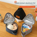 3-PCS Grey Triangular Insulated Lunch Bag with Food-Grade Aluminum Lining for Heat Preservation and Freshness, Ideal for Meals, Snacks, Eggs, and Milk on the Go