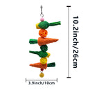2-Pack Radish Vine Ball Skewers Bird Chew Toy for Parrots, Budgies, Hamsters, Rabbits & Small Pets – Hanging Carrot-Shaped Enrichment Toy with Natural Fibers for Beak Grinding and Mental Stimulation