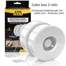 Multifunctional Reusable Nano Double-Sided Tape 2 Rolls with Dust Covers Heavy Duty Mounting Solution for Local Home and Office Organization