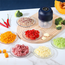 2-Leaf blade White Wireless Electric Garlic Chopper 300ml Portable Mini Food Processor USB Rechargeable for Baby Food and Dipping Sauce Essential Local Kitchen Tool