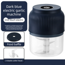 3-blade cutter head Blue Wireless Electric Garlic Chopper 300ml Portable Mini Food Processor USB Rechargeable for Baby Food and Dipping Sauce Essential Local Kitchen Tool