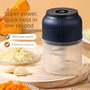 3-blade cutter head White Wireless Electric Garlic Chopper 300ml Portable Mini Food Processor USB Rechargeable for Baby Food and Dipping Sauce Essential Local Kitchen Tool