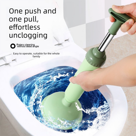 Blue High-Pressure Toilet Plunger with Vacuum Seal – Powerful Drain Unclogger for Toilets, Sinks & Drains (45cm)