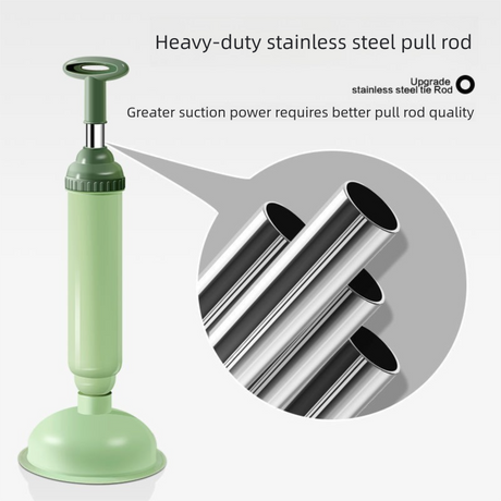 Green High-Pressure Toilet Plunger with Vacuum Seal – Powerful Drain Unclogger for Toilets, Sinks & Drains (45cm)