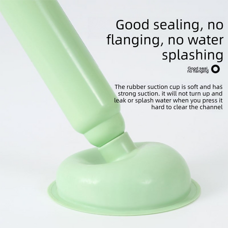 Green High-Pressure Toilet Plunger with Vacuum Seal – Powerful Drain Unclogger for Toilets, Sinks & Drains (45cm)