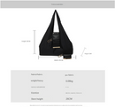 Black Foldable Tote Bag with Built-In Storage Pouch – Compact Reusable Shopping Bag That Packs into Itself, Ideal for Daily Carry and Eco-Friendly Use
