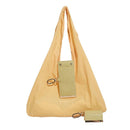 Yellow Foldable Tote Bag with Built-In Storage Pouch – Compact Reusable Shopping Bag That Packs into Itself, Ideal for Daily Carry and Eco-Friendly Use