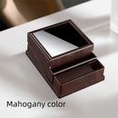 Rosewood grain Automatic Cigarette Box with 40-Slot Capacity – Pop-Out Dispenser for Car and Home Use, ABS Material with Lighter Holder and Carbon Fiber Look Design