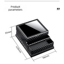 Rosewood grain Automatic Cigarette Box with 40-Slot Capacity – Pop-Out Dispenser for Car and Home Use, ABS Material with Lighter Holder and Carbon Fiber Look Design