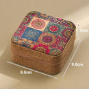 Brown Flower Sea Style Portable Sewing Kit – Compact Travel Set with Needles, Thread, Scissors, Thimble, and Pin Cushion for Home, Dorm, or Emergency Repairs