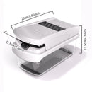 Black Multifunctional Vegetable Slicer – Manual Kitchen Cutter with Adjustable Blades for Slicing, Dicing, Shredding, Garlic Grinding, and Egg White Separation