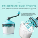 Green Manual Hand-Crank Egg Beater – Semi-Automatic Whisk for Whipping Cream, Egg Whites, and Baking Mixes with Easy-Clean Design