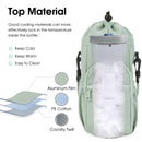 Pink Water Bottle Carrier with Drawstring Closure – Adjustable Shoulder Strap, Front Pocket, and Side Storage for Daily Use