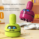 Green Compact Desktop Vacuum Cleaner – Rechargeable Mini Dust Collector for Eraser Shavings, Pencil Shavings, Paper Scraps, and Fine Debris