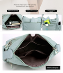 Women's Lightweight Nylon Crossbody Bag Waterproof Multi Pocket Shoulder Purse Travel Messenger Purple
