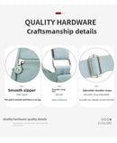 Women's Lightweight Nylon Crossbody Bag Waterproof Multi Pocket Shoulder Purse Travel Messenger Pink