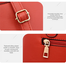 2 PCS Women's Handbag Set PU Leather Tote & Crossbody Purse Fashion Splicing Design Black