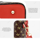 2 PCS Women's Handbag Set PU Leather Tote & Crossbody Purse Fashion Splicing Design Red