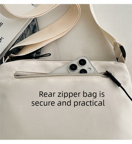 Casual Multi-Pocket Nylon Crossbody Bag Lightweight Shoulder Purse Waterproof Travel Messenger Bag Yellow