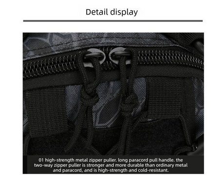 Tactical Sling Bag Jungle Camo 600D Waterproof Crossbody Backpack MOLLE EDC Shoulder Pack for Hiking Outdoor
