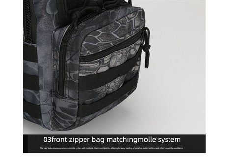 Tactical Sling Bag Jungle Digital Camo 600D Waterproof Crossbody Backpack MOLLE EDC Shoulder Pack for Hiking
