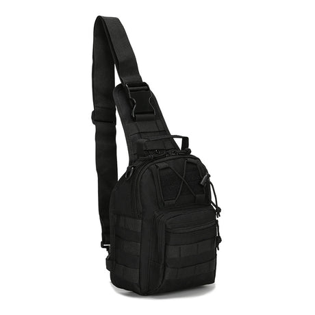 Tactical Sling Bag Classic Black 600D Waterproof Crossbody Backpack MOLLE EDC Shoulder Pack for Urban Hiking