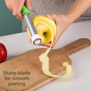 2 PCS 2-in-1 Apple Corer & Peeler Stainless Steel Fruit Prep Tool Red & Green Set Kitchen Gadget