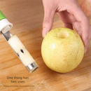 2 PCS 2-in-1 Apple Corer & Peeler Stainless Steel Fruit Prep Tool Red & Green Set Kitchen Gadget