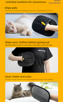 2 PCS Pet Hair Remover Mitt Reusable Static Lint Brush Glove for Cat & Dog Fur Cleaning Furniture Clothes & Bedding