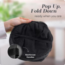 2 PCS Mesh Pop Up Laundry Hamper Collapsible Washing Basket with Side Pocket & Reinforced Handles Portable Dirty Clothes Bin for Dorm Travel & Toy Storage (Dark Blue & Orange)