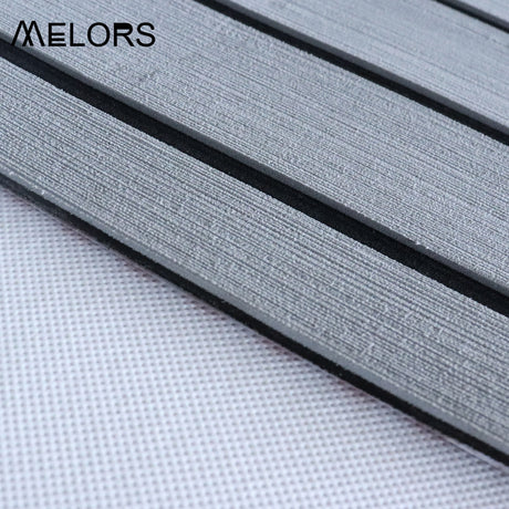EVA Faux Teak Boat Flooring Sheet Marine Decking Mat Self Adhesive Non Slip Foam for Yacht Caravan & RV (Dark Grey & Black, 120cm x 30cm)