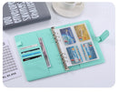 100 Envelope Savings Challenge Binder A5 Budget Planner Book PU Leather Cash Stuffing Money Organiser with Magnetic Closure & Tracker (Black)