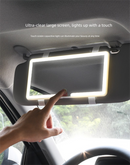 Car Visor Vanity Mirror with Dual Colour LED Lights Rechargeable Sun Visor Makeup Mirror Dimmable Dual Touch Control (White)