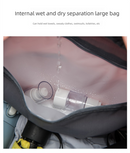 Large Travel Duffle Bag Gym Sports Weekender with Shoe Compartment Wet Pocket Lightweight Carry On Luggage Bag (Black)