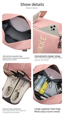 Large Travel Duffle Bag Gym Sports Weekender with Shoe Compartment Wet Pocket Lightweight Carry On Luggage Bag (Light Purple)