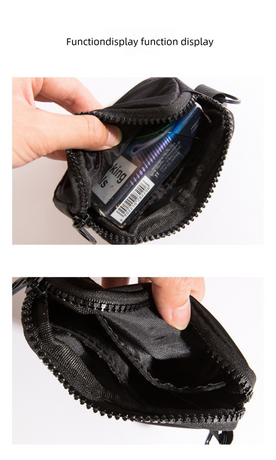 Small Nylon Coin Purse Zip Wallet Waterproof Mini Pouch Key Card Holder Lightweight EDC Organizer Camouflage (12x9cm)