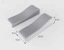 A pair of Memory Foam Chair Armrest Pads Curved Elbow Support Cushion Grey Ergonomic Pressure Relief Cover for Office Gaming Chair WFH Setup