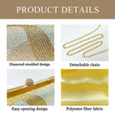 Luxury Green Crystal Evening Clutch Bag Gradient Rhinestone Hard Case Purse with Detachable Chain for Wedding Prom Cocktail Party Fits Smartphone