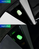 2 Packs of 4 Yellow Luminous Tyre Valve Caps Glow in The Dark Universal Wheel Air Dust Covers for Cars Bikes Motorcycles Scooters One-Piece Design