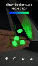2 Packs of 4 Orange Luminous Tyre Valve Caps Glow in The Dark Universal Wheel Air Dust Covers for Cars Bikes Motorcycles Scooters One-Piece Design
