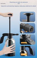 Black 2L Handheld Car Wash Foam Sprayer Pump Action Pressure Cannon with 2 Nozzles for Auto Detailing and Garden Watering Heavy Duty 55 Degree Fan Spray