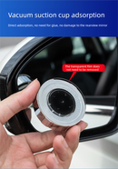 2Pcs Car Blind Spot Mirrors Suction Cup Vacuum Adsorption 360 Adjustable Round Rear View Convex Mirror Waterproof White Frame for Cars SUVs