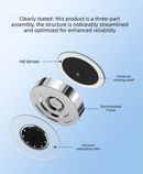 2Pcs Car Blind Spot Mirrors Suction Cup Vacuum Adsorption 360 Adjustable Round Rear View Convex Mirror Waterproof White Frame for Cars SUVs